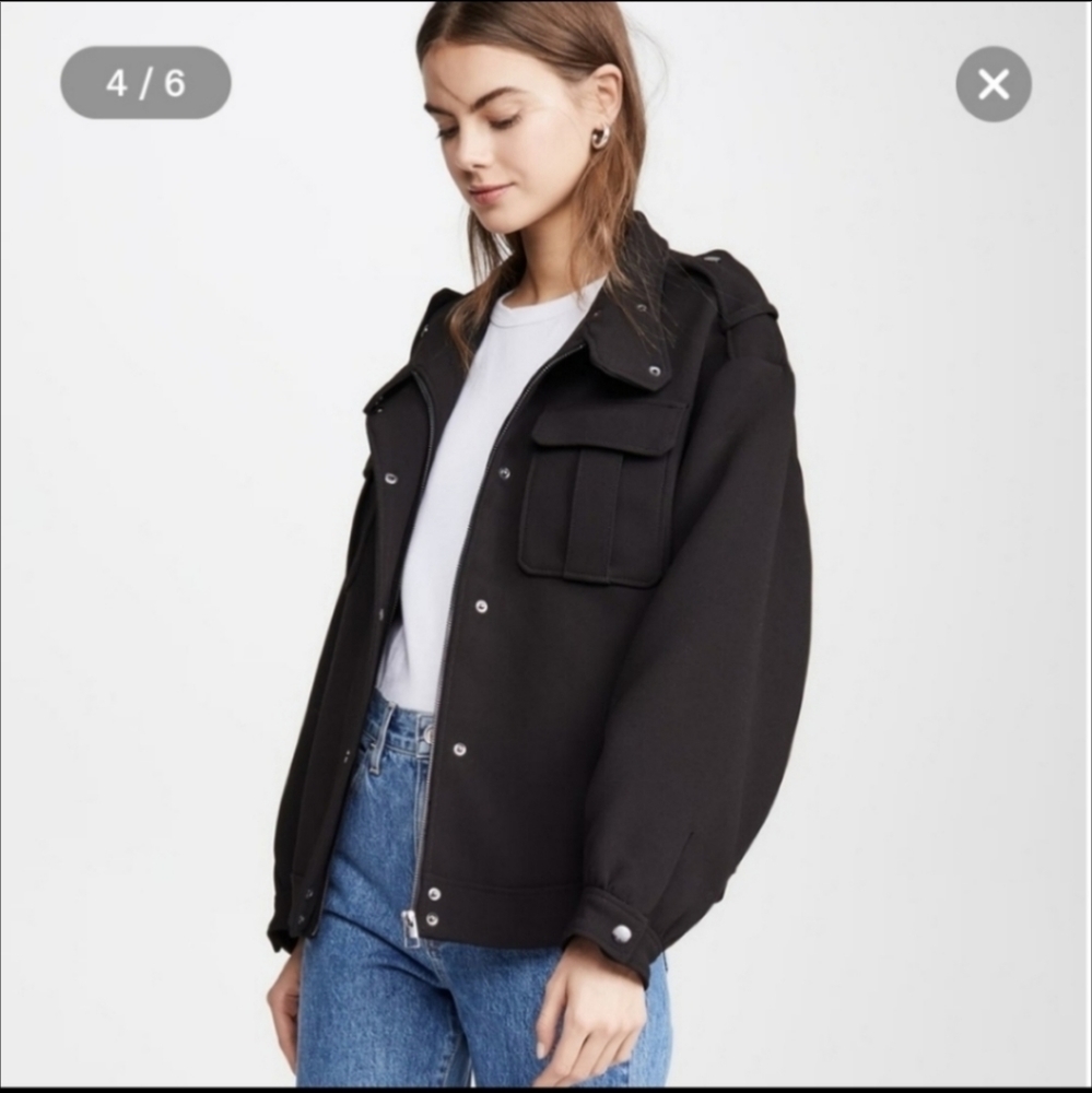 ba&sh Swing Jacket Black Size Small